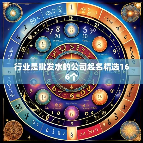 行业是批发水的公司起名精选166个