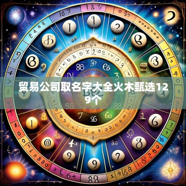 贸易公司取名字大全火木甄选129个