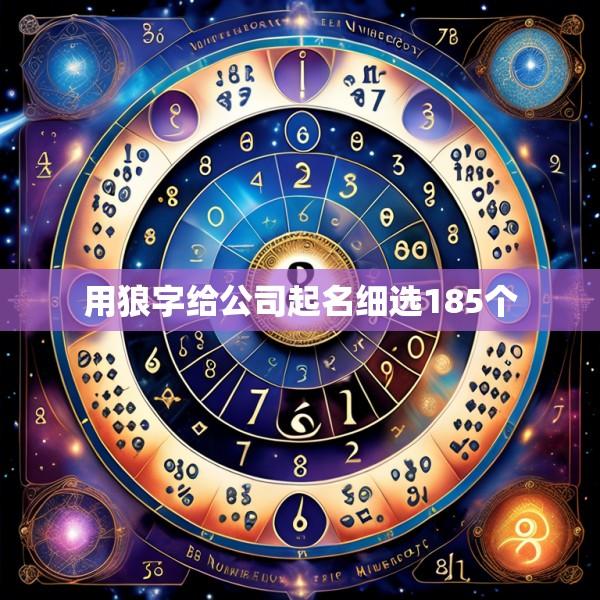 用狼字给公司起名细选185个