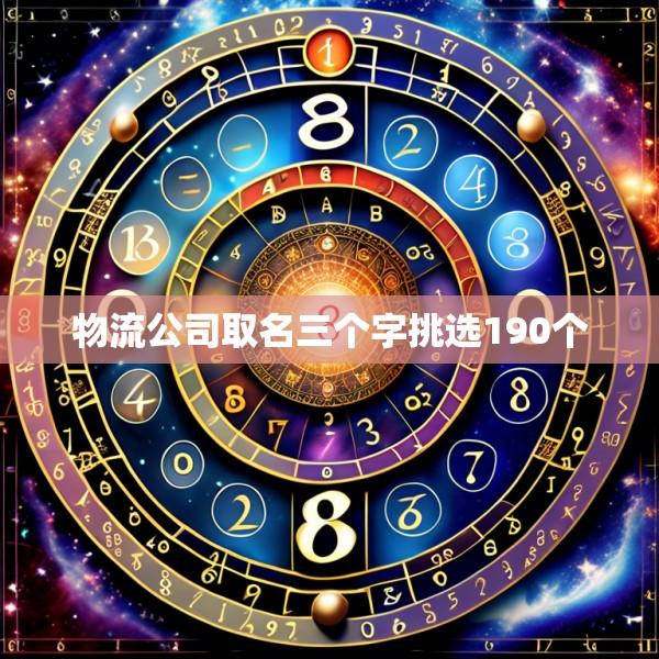 物流公司取名三个字挑选190个